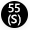 55（S）BK / WHITE